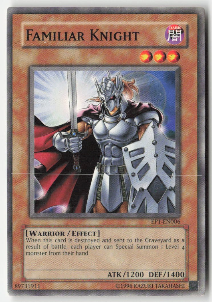 Familiar Knight EP1-EN006 Limited Edition Common Moderately Played