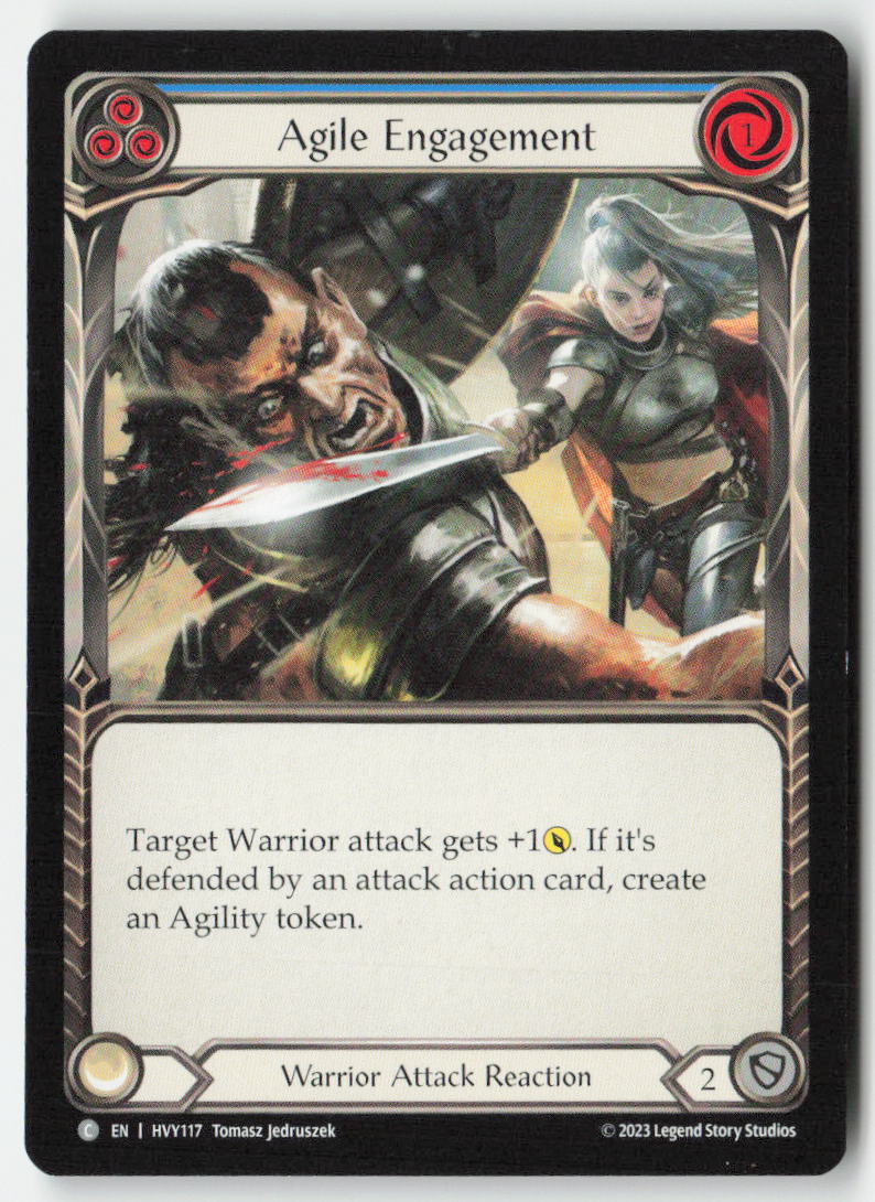 Agile Engagement (Blue) #HVY117 - Heavy Hitters - Flesh and Blood - Common - Near Mint, Front