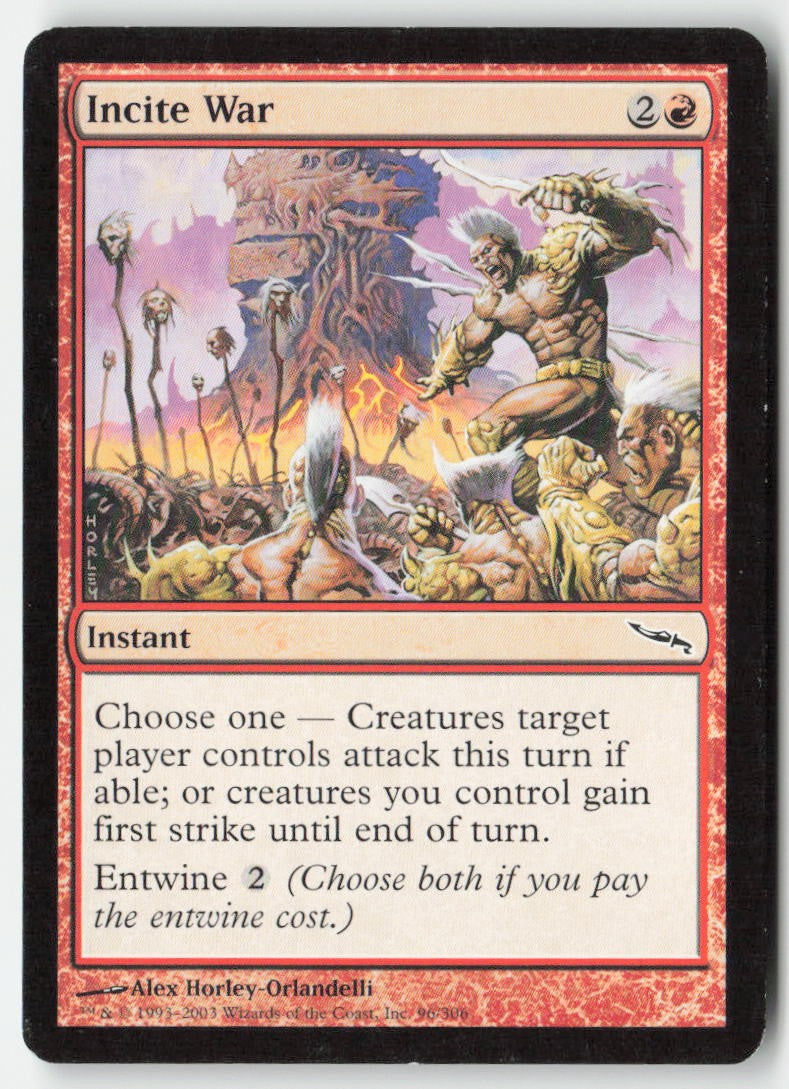 Incite War MRD 96 Common Moderately Played