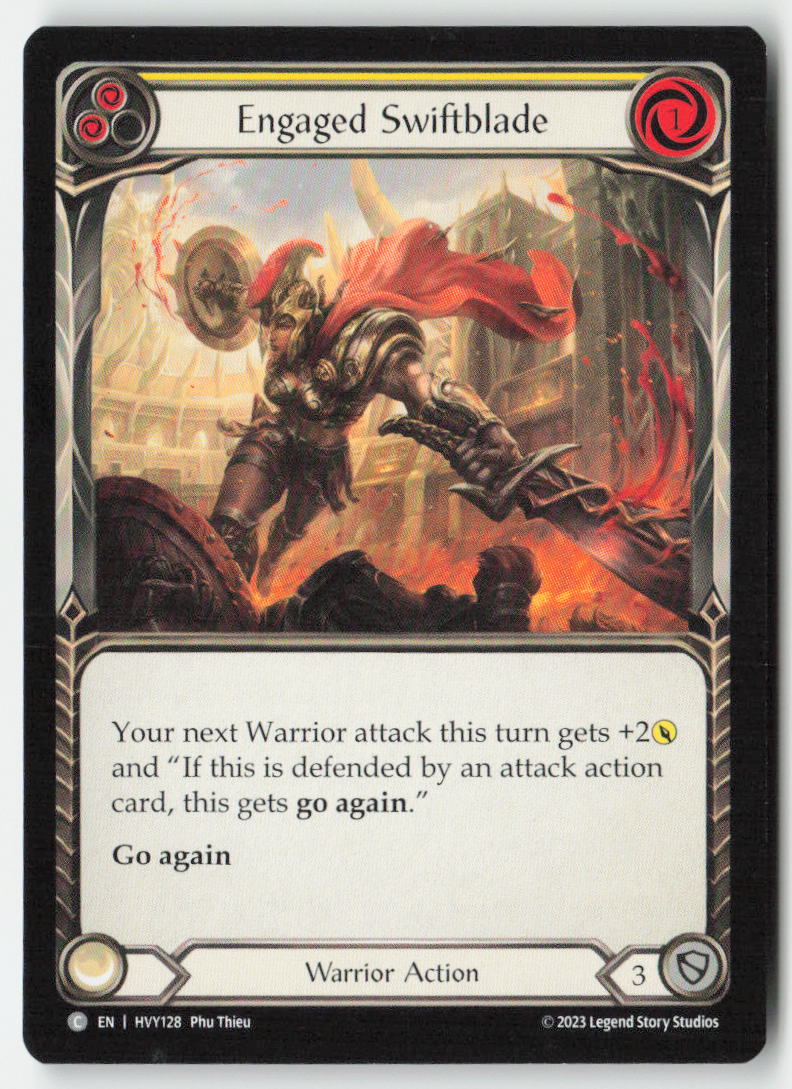 Engaged Swiftblade (Yellow) #HVY128 - Heavy Hitters - Flesh and Blood - Common - Near Mint