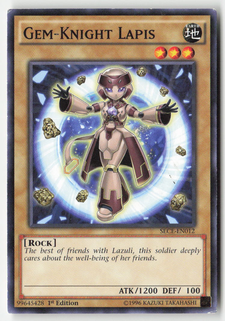 Gem-Knight Lapis SECE-EN012 1st Edition Common Moderately Played, Front