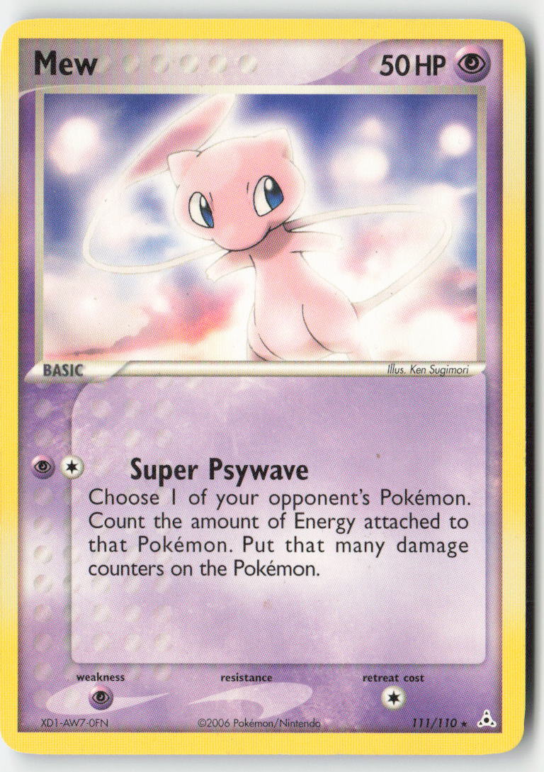 Mew (Non-Holo DVD Promo) 111/110 Regular Miscellaneous Cards & Products Moderately Played