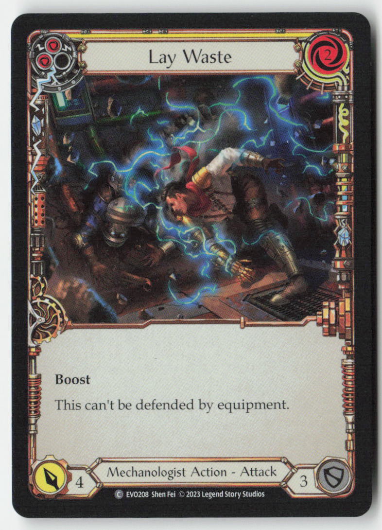 Lay Waste (Yellow) #EVO208 - Bright Lights - Flesh and Blood - Common - Near Mint