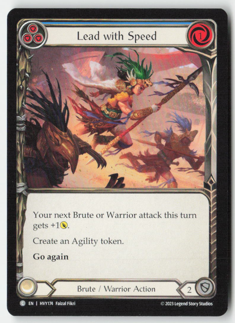Lead with Speed (Blue) #HVY174 - Heavy Hitters - Flesh and Blood - Common - Near Mint