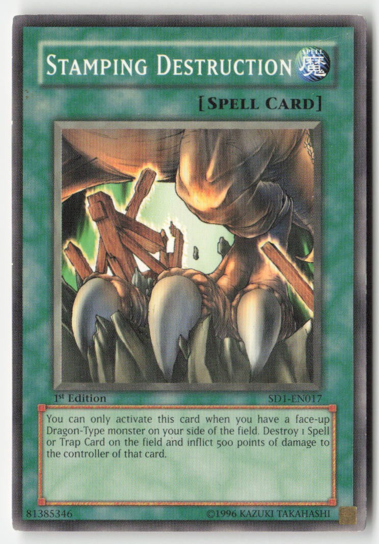Stamping Destruction SD1-EN017 1st Edition Common Moderately Played, Front