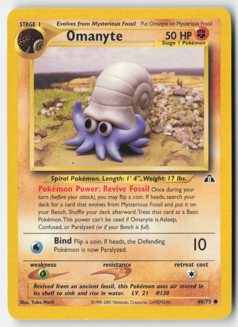 Omanyte 60/75 Regular Neo Discovery Moderately Played