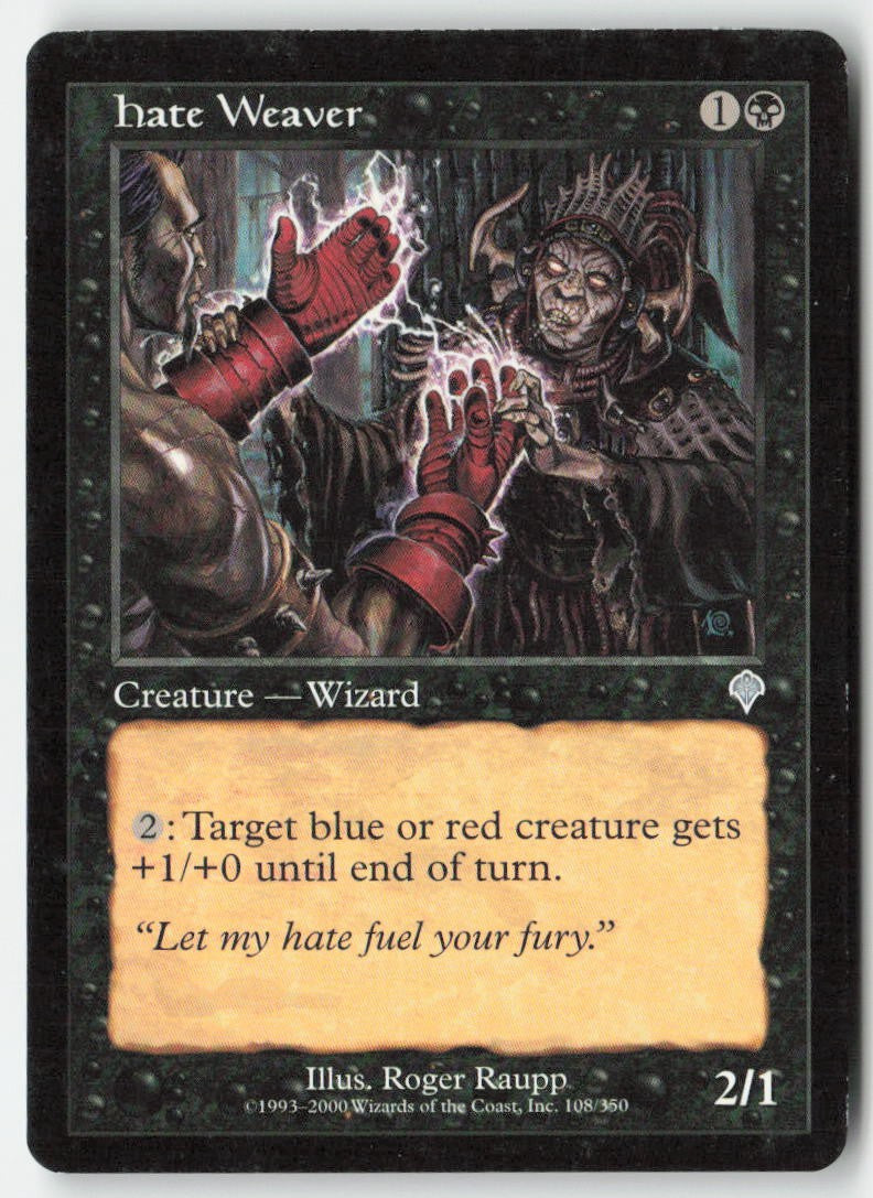 Hate Weaver INV 108 Uncommon Moderately Played