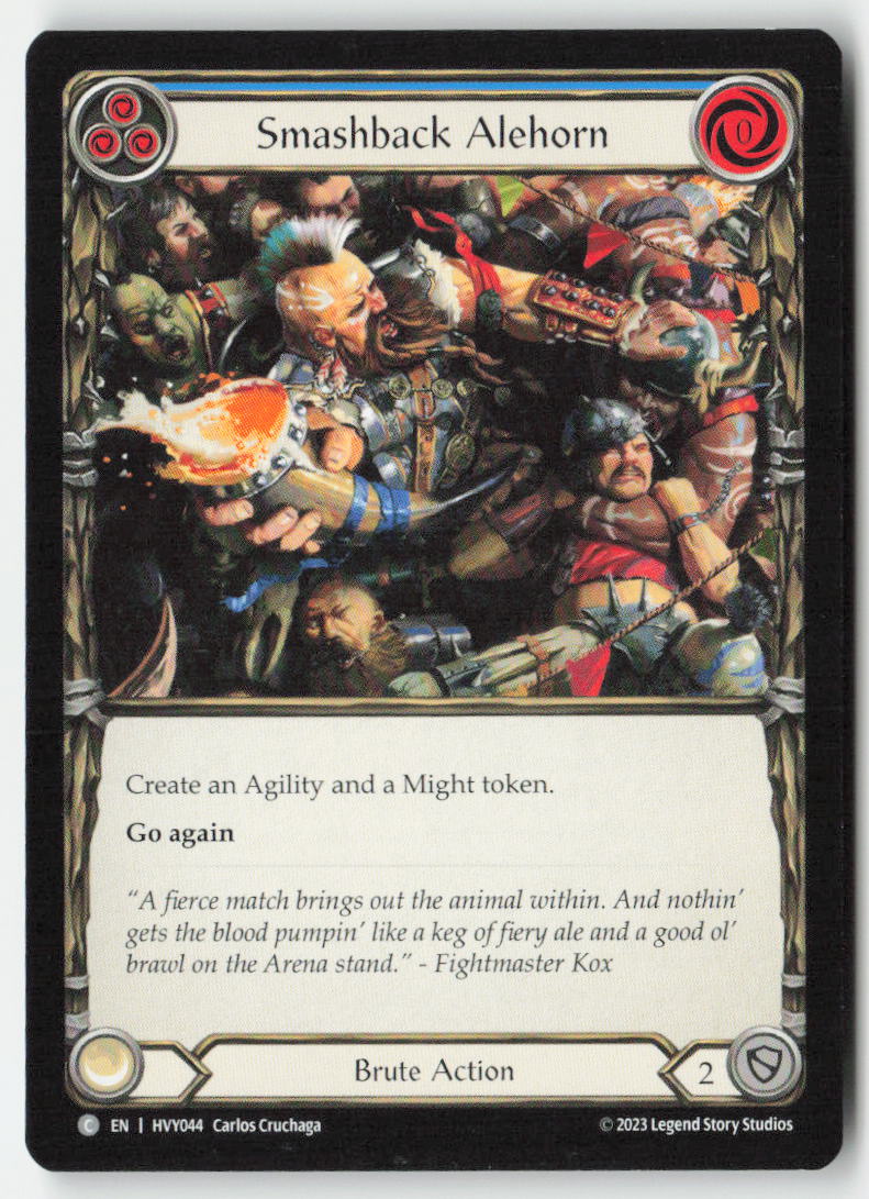 Smashback Alehorn #HVY044 - Heavy Hitters - Flesh and Blood - Common - Near Mint, Front
