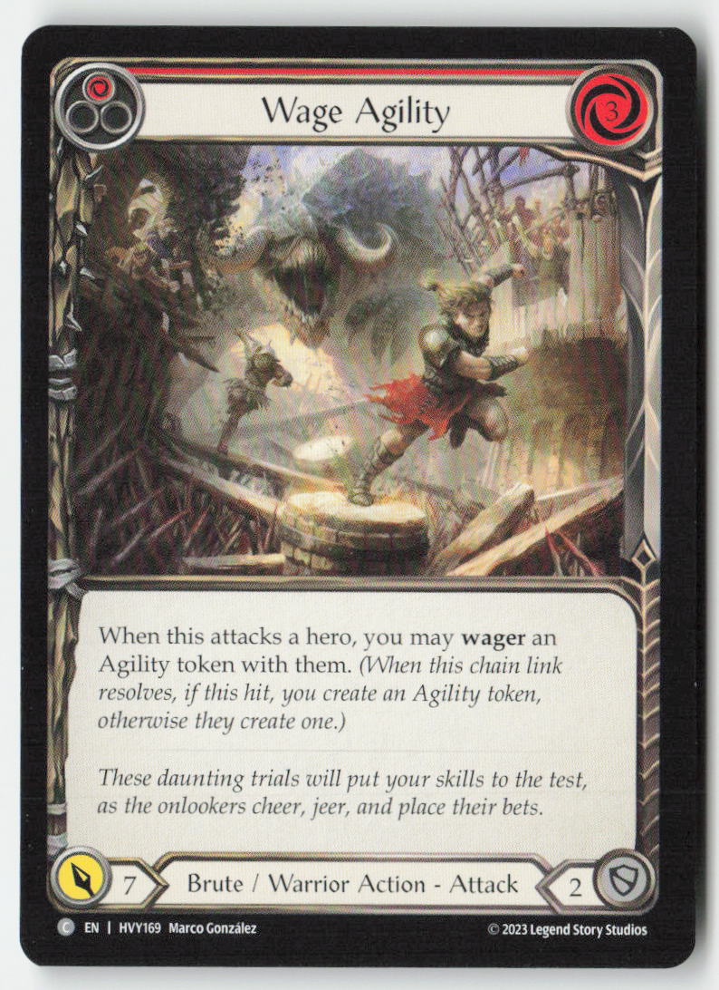 Wage Agility (Red) #HVY169 - Heavy Hitters - Flesh and Blood - Common - Near Mint, Front