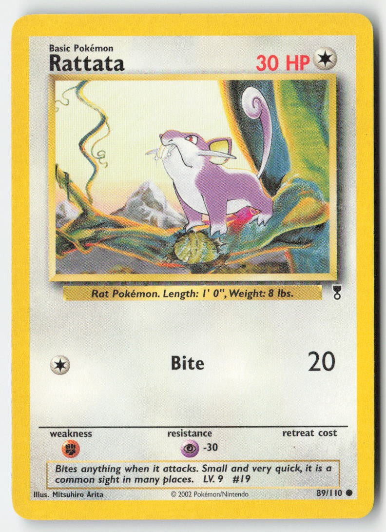 Rattata 89/110 Regular Legendary Collection Moderately Played, Front