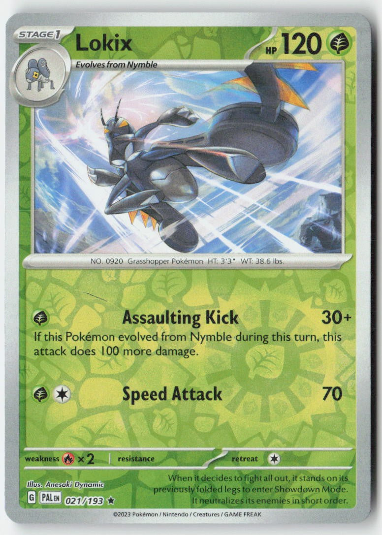 Lokix 021/193 Reverse Holo Paldea Evolved Moderately Played
