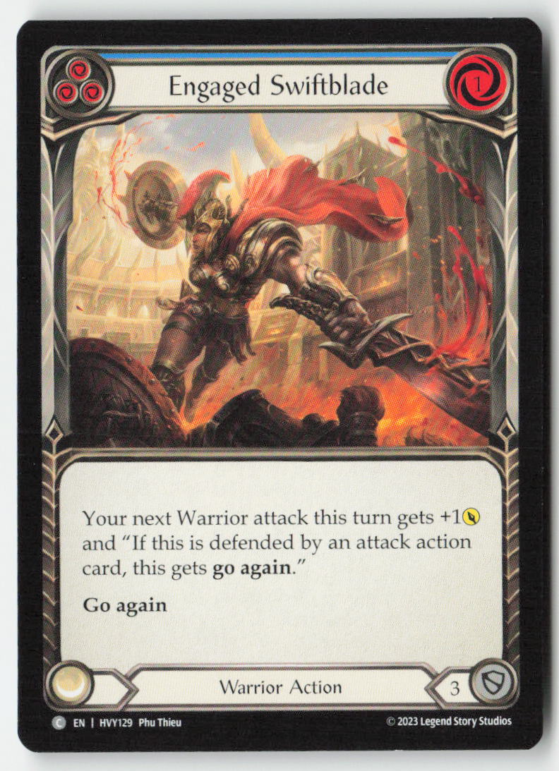 Engaged Swiftblade (Blue) #HVY129 - Heavy Hitters - Flesh and Blood - Common - Near Mint