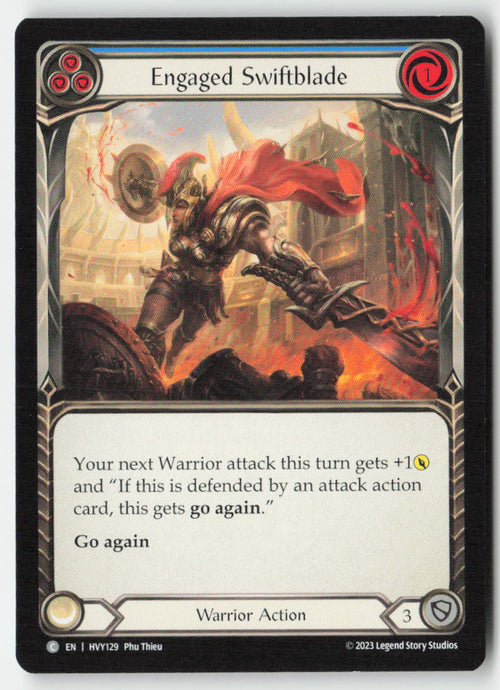 Engaged Swiftblade (Blue) #HVY129 - Heavy Hitters - Flesh and Blood - Common - Near Mint