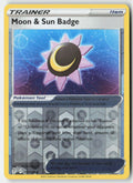 Moon & Sun Badge 151/203 Reverse Holo Evolving Skies Moderately Played