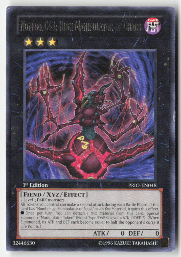 Number C43: High Manipulator of Chaos PRIO-EN048 1st Edition Rare Moderately Played