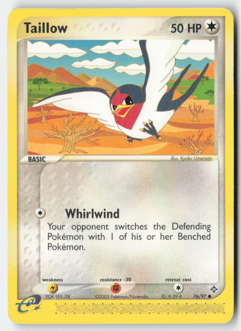 Taillow 76/97 Regular Dragon Moderately Played