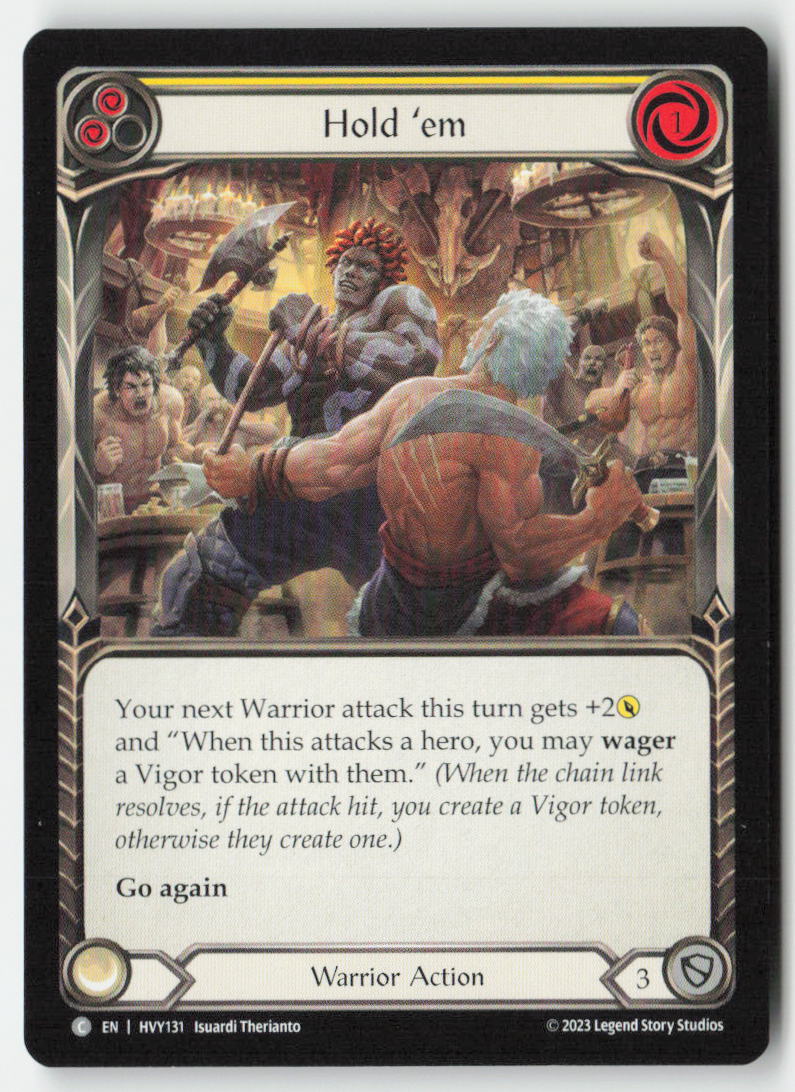 Hold 'em (Yellow) #HVY131 - Heavy Hitters - Flesh and Blood - Common - Near Mint