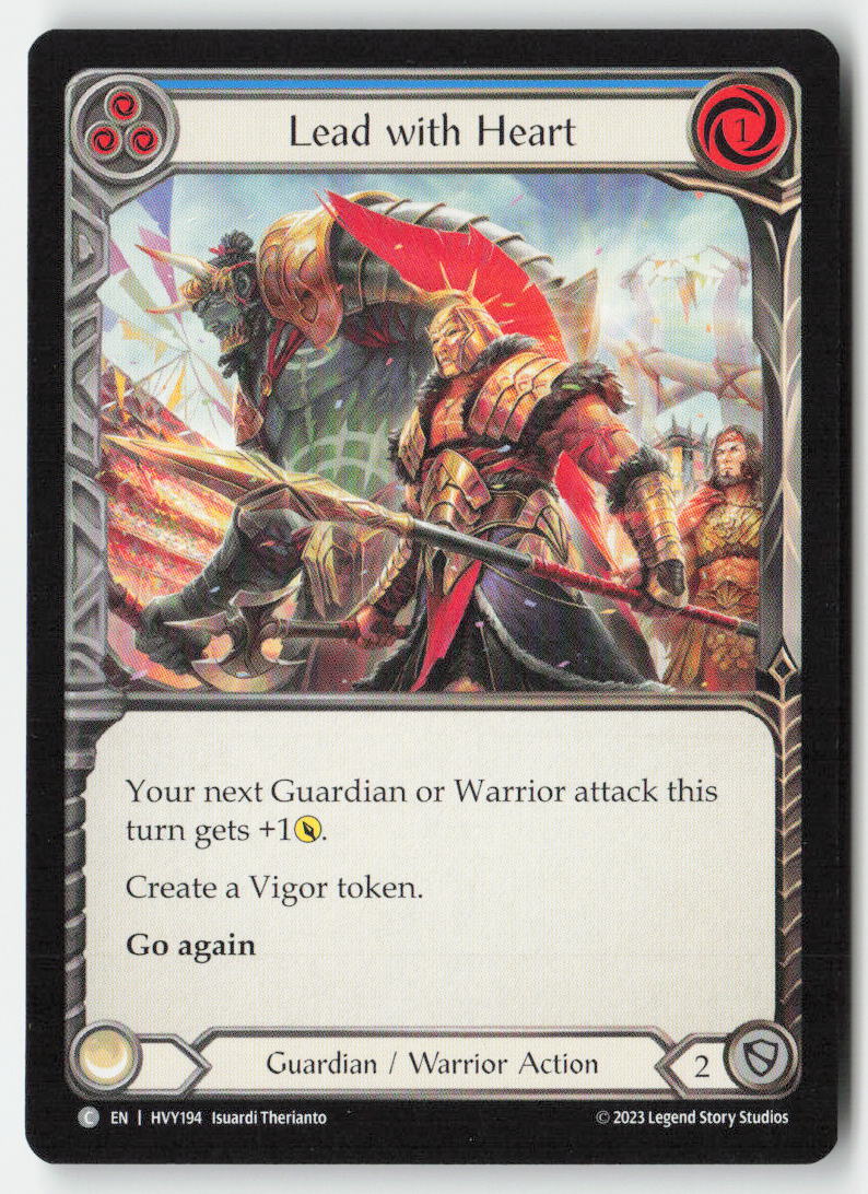 Lead with Heart (Blue) #HVY194 - Heavy Hitters - Flesh and Blood - Common - Near Mint