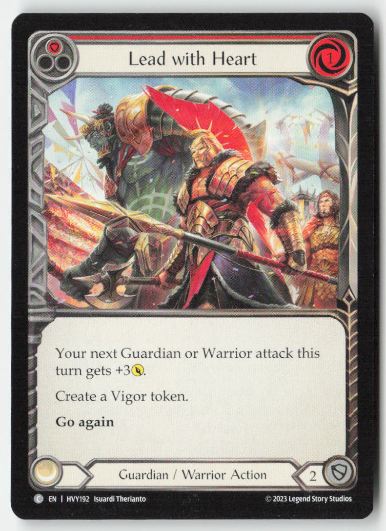 Lead with Heart (Red) #HVY192 - Heavy Hitters - Flesh and Blood - Common - Near Mint