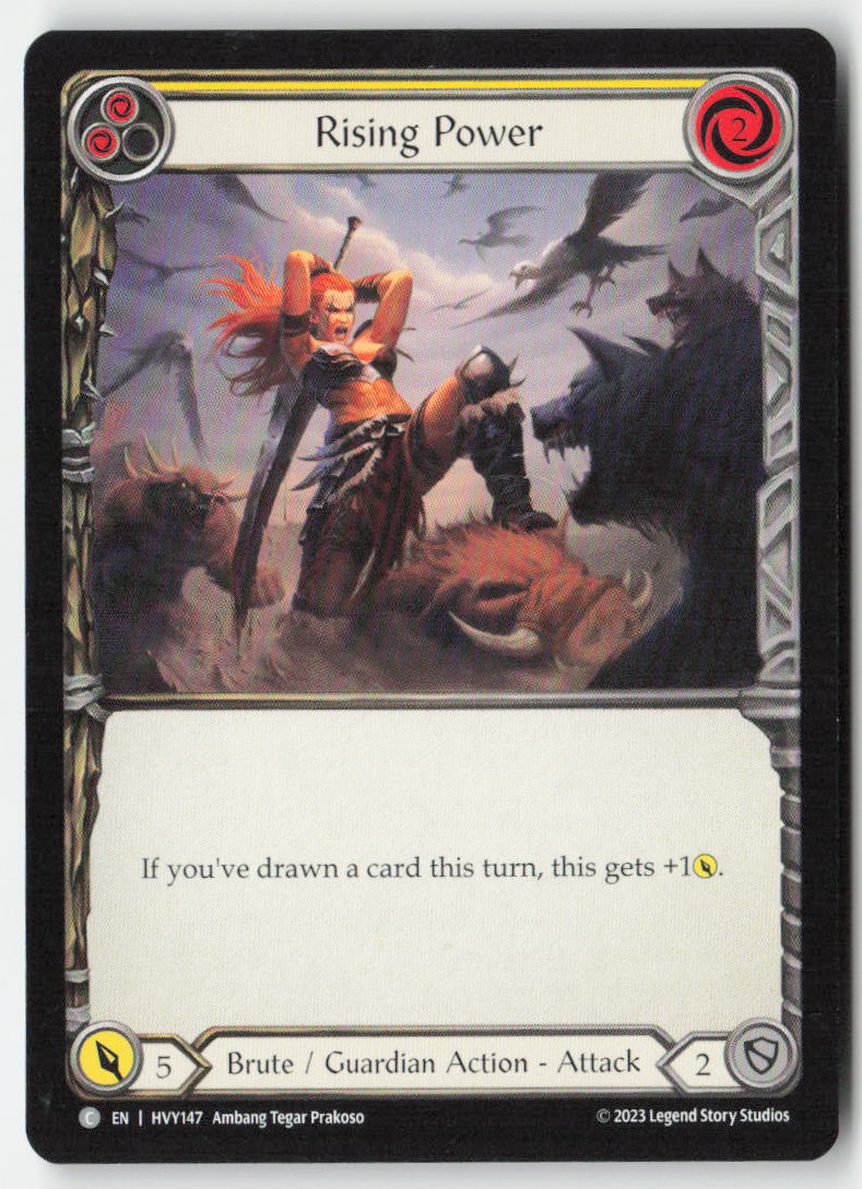 Rising Power (Yellow) #HVY147 - Heavy Hitters - Flesh and Blood - Common - Near Mint
