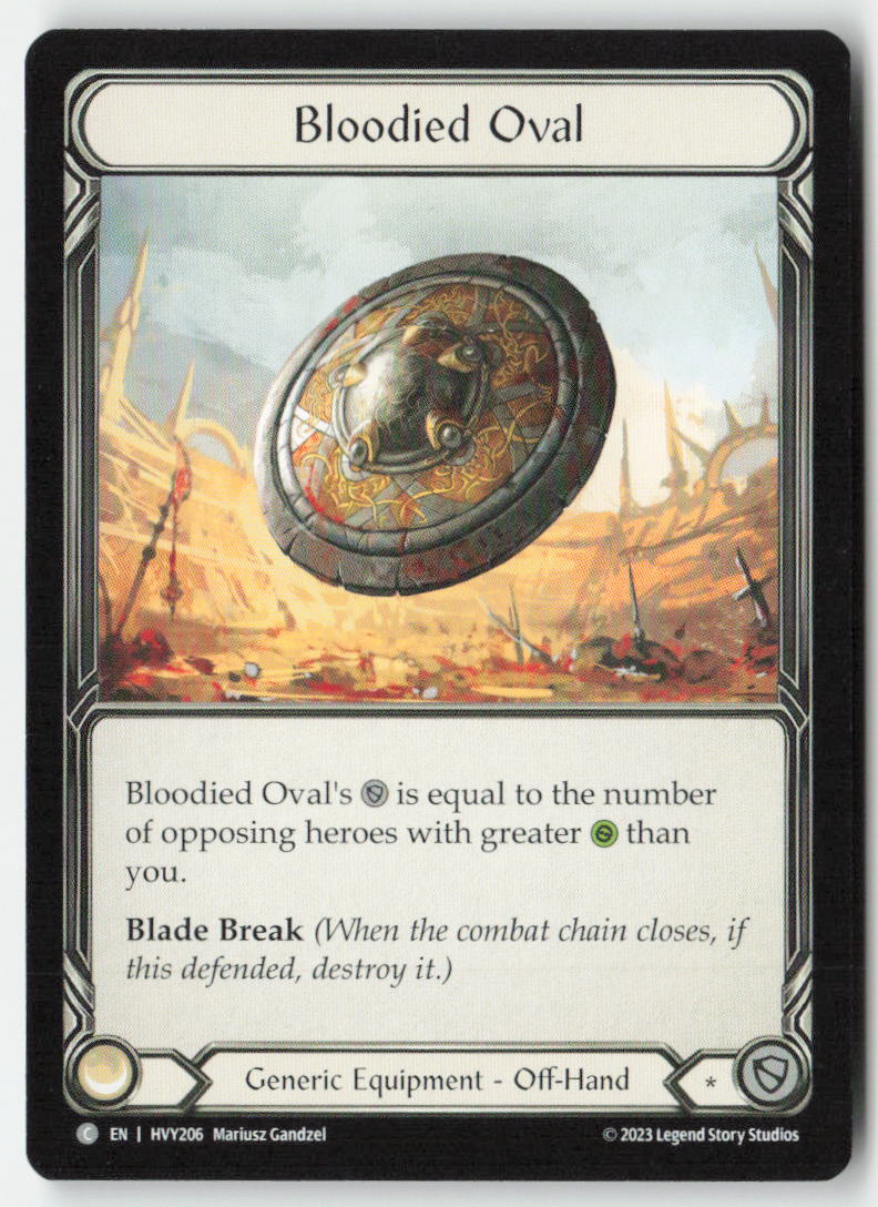 Bloodied Oval #HVY206 - Heavy Hitters - Flesh and Blood - Common - Near Mint, Front