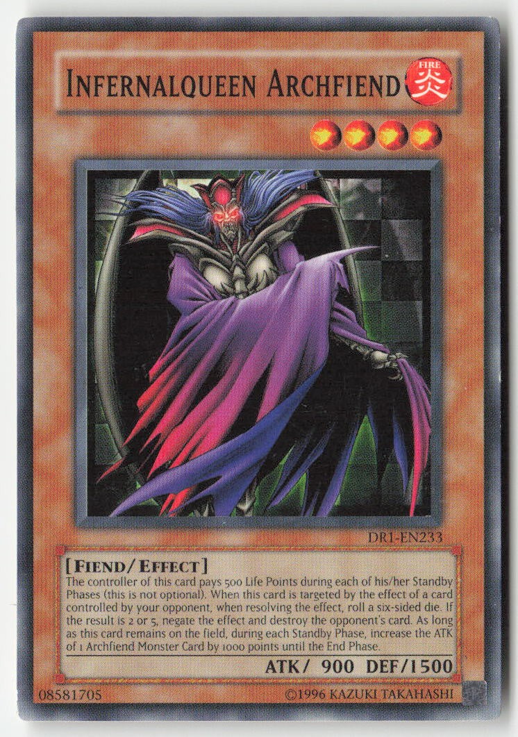 Infernalqueen Archfiend DR1-EN233 Unlimited Common Moderately Played, Front