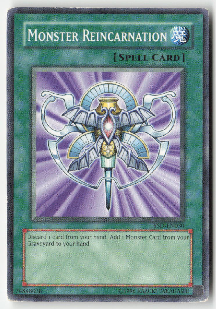 Monster Reincarnation YSD-EN030 Unlimited Common Moderately Played
