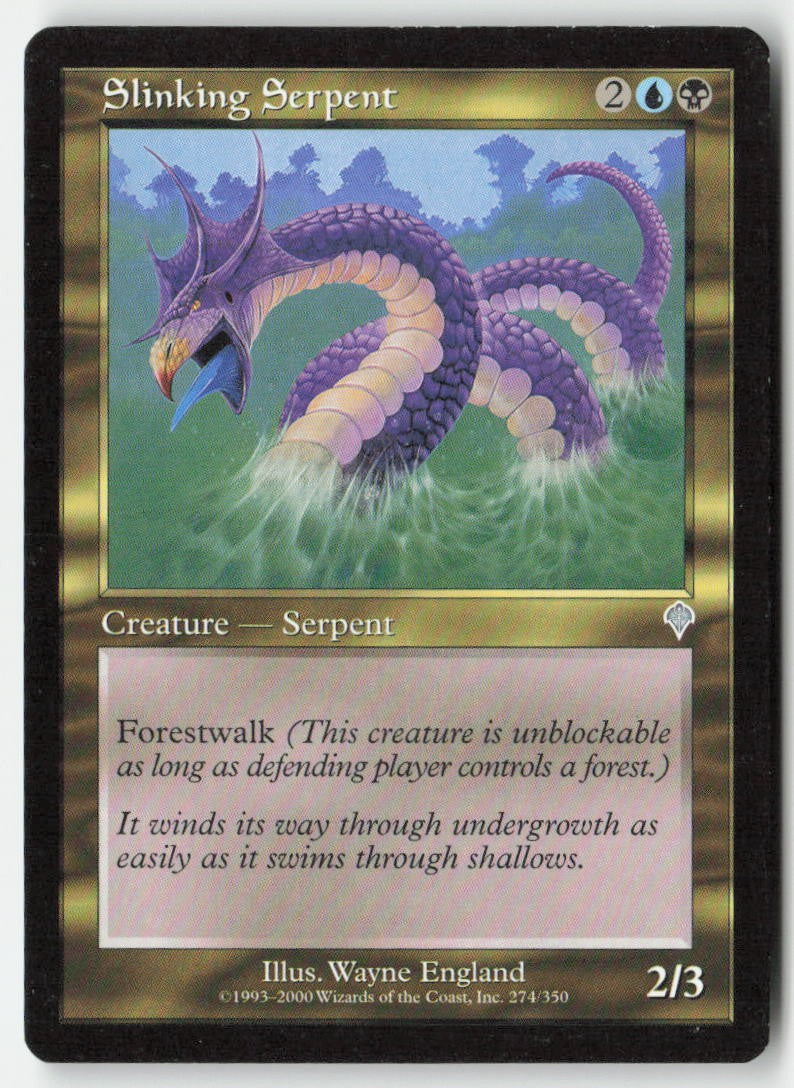 Slinking Serpent INV 274 Uncommon Moderately Played, Front