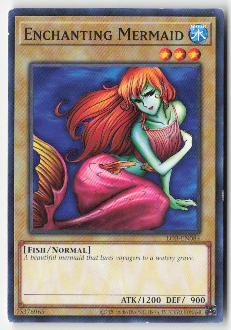 Enchanting Mermaid (25th Anniversary) LOB-EN084 Unlimited Common Moderately Played