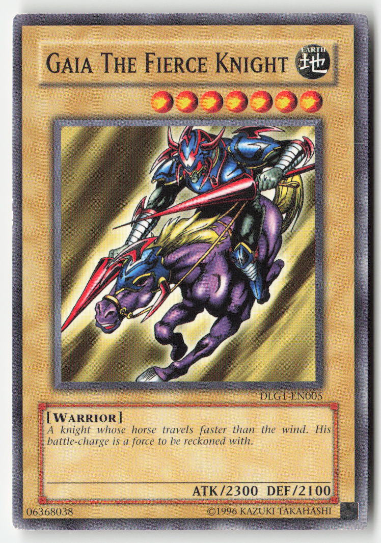 Gaia The Fierce Knight DLG1-EN005 Unlimited Common Moderately Played, Front