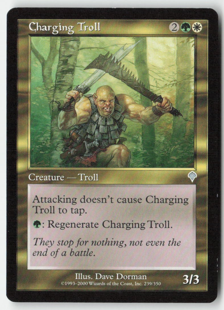 Charging Troll INV 239 Uncommon Moderately Played, Front