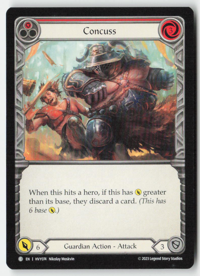 Concuss (Red) #HVY074 - Heavy Hitters - Flesh and Blood - Common - Near Mint