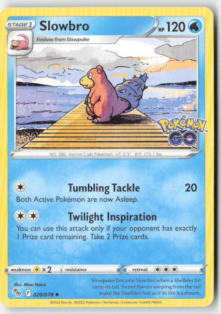 Slowbro 020/78 Regular Pokémon GO Moderately Played