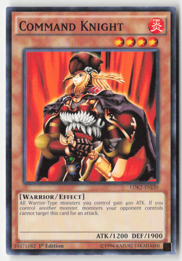 Command Knight LDK2-ENJ20 1st Edition Common Moderately Played, Front