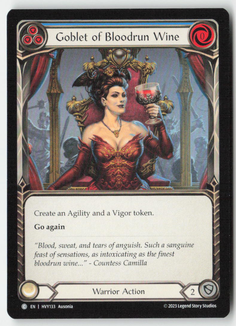Goblet of Bloodrun Wine #HVY133 - Heavy Hitters - Flesh and Blood - Common - Near Mint, Front