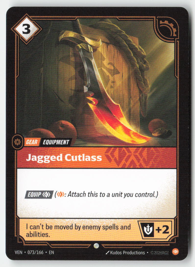 Jagged Cutlass #073/166 - Vendetta - Riftbound - Common - Lightly Played, Front