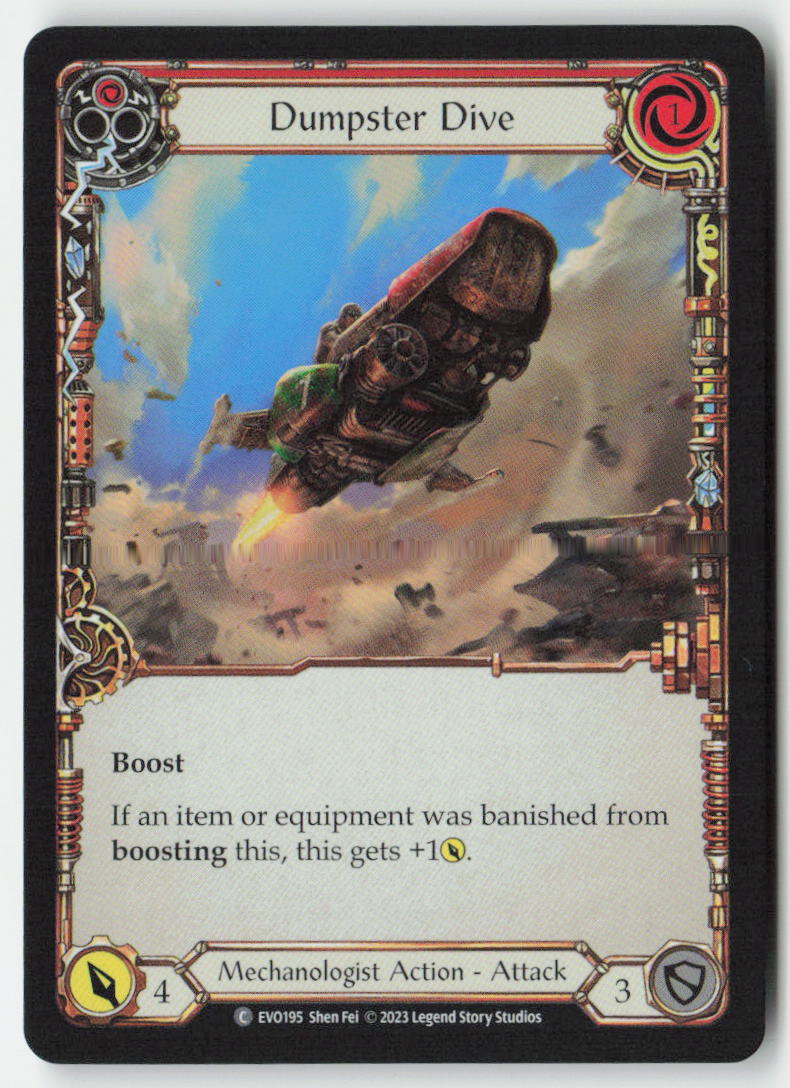 Dumpster Dive (Red) #EVO195 - Bright Lights - Flesh and Blood - Common - Near Mint, Front