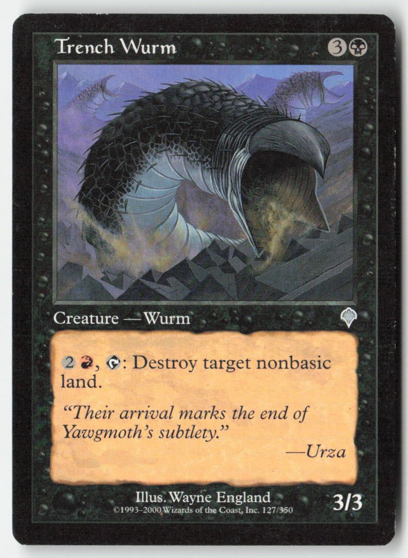Trench Wurm INV 127 Uncommon Moderately Played