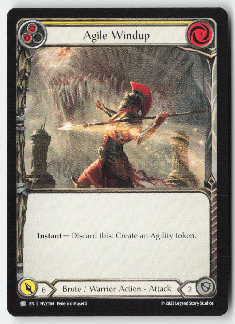 Agile Windup (Yellow) #HVY164 - Heavy Hitters - Flesh and Blood - Common - Near Mint, Front
