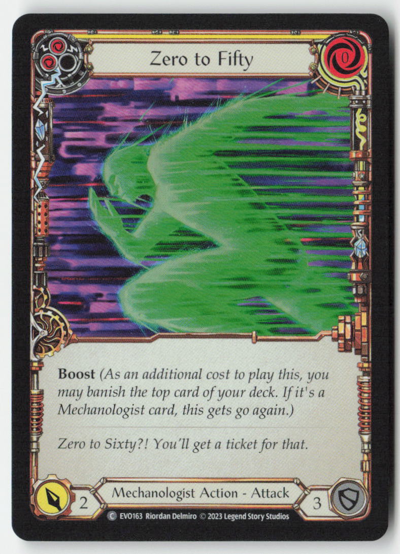 Zero to Fifty (Yellow) #EVO163 - Bright Lights - Flesh and Blood - Common - Near Mint, Front