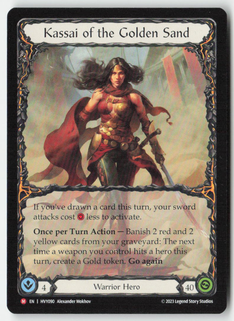 Kassai of the Golden Sand #HVY090 - Heavy Hitters - Flesh and Blood - Majestic - Near Mint, Front