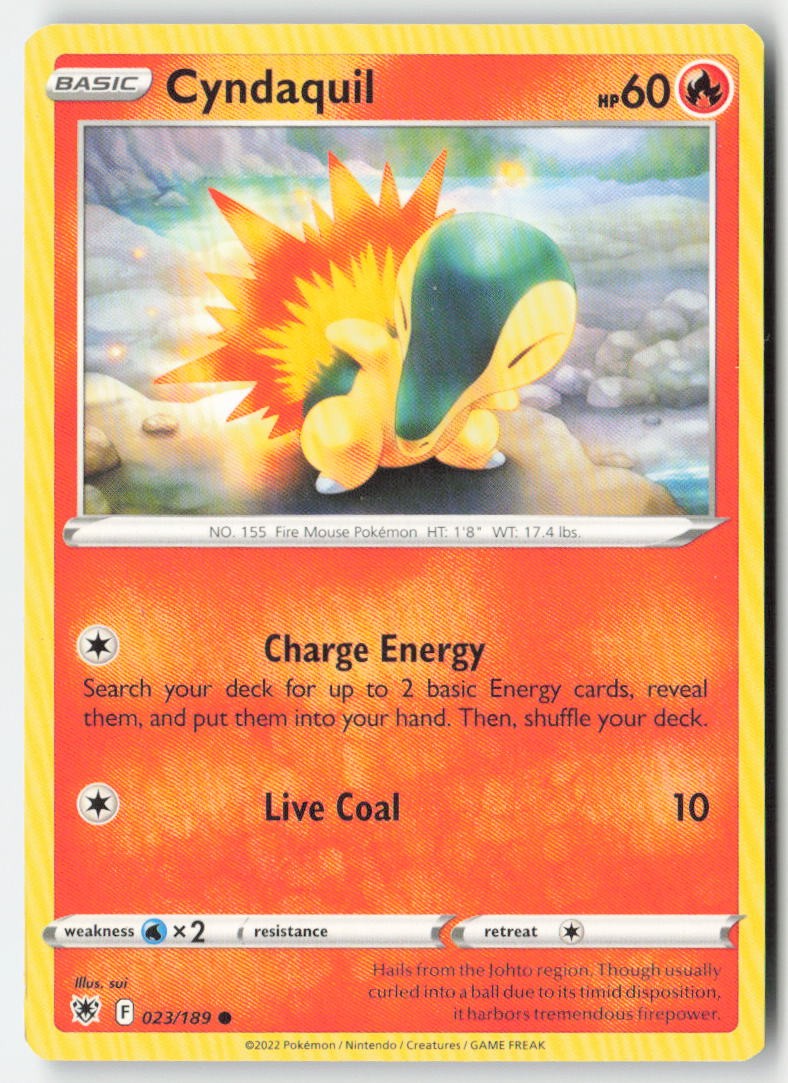 Cyndaquil 023/189 Regular Astral Radiance Moderately Played