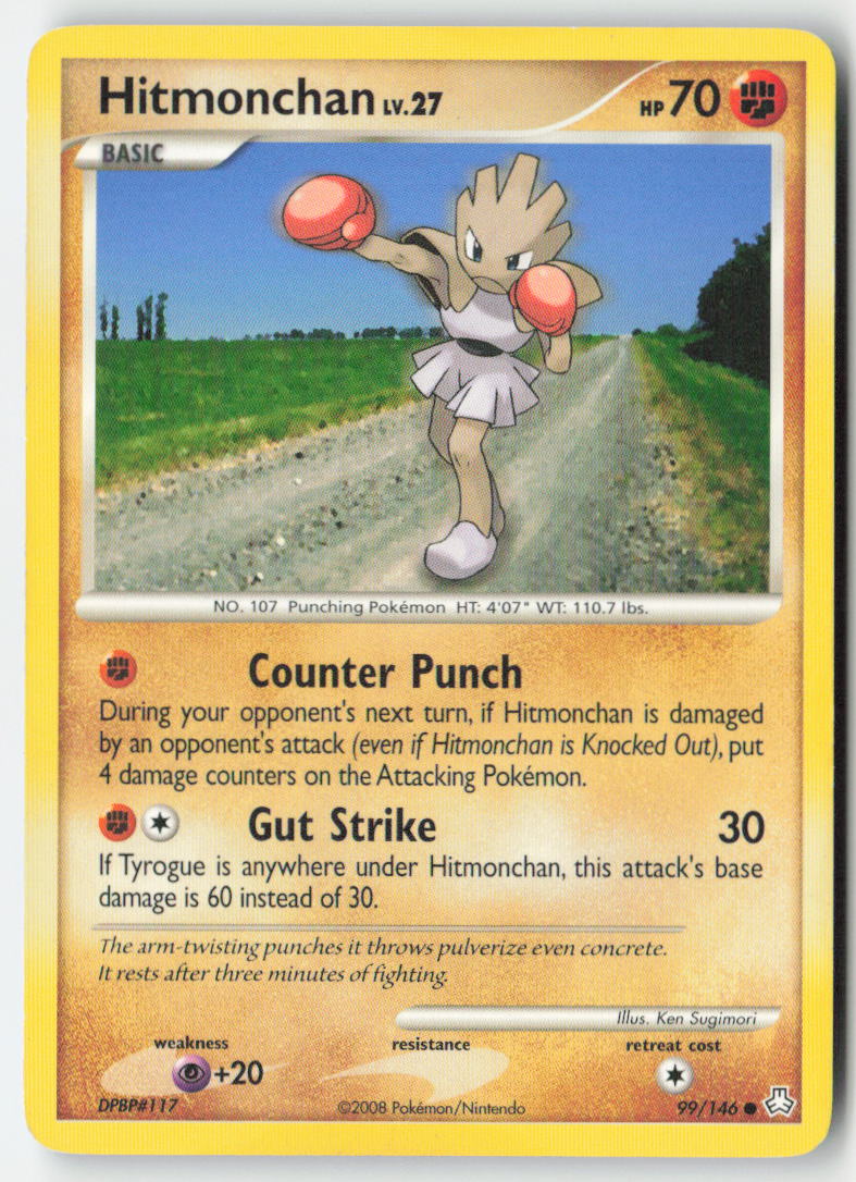 Hitmonchan 99/146 Regular Legends Awakened Moderately Played