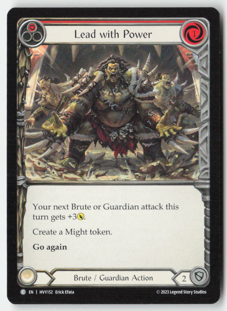 Lead with Power (Red) #HVY152 - Heavy Hitters - Flesh and Blood - Common - Near Mint
