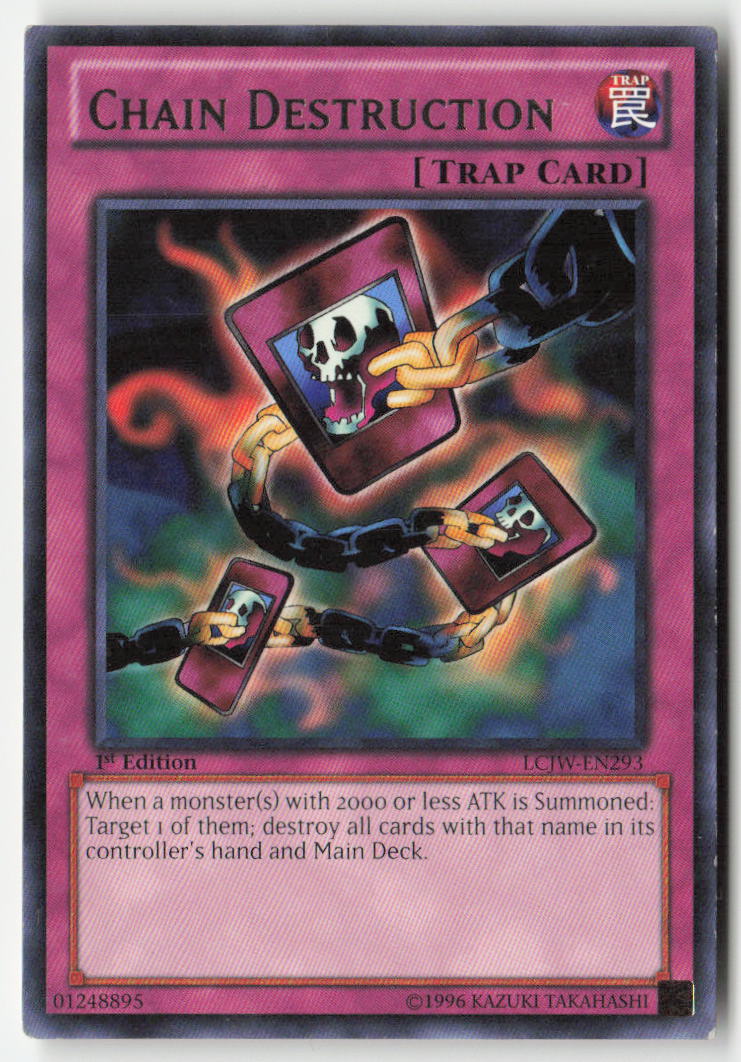 Chain Destruction LCJW-EN293 1st Edition Rare Moderately Played, Front