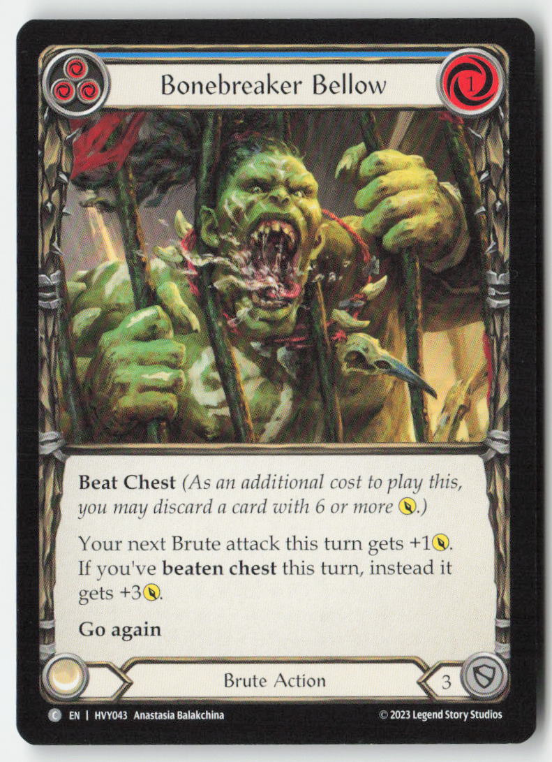 Bonebreaker Bellow (Blue) #HVY043 - Heavy Hitters - Flesh and Blood - Common - Near Mint