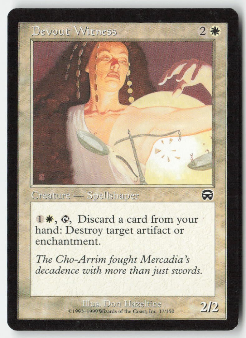 Devout Witness MMQ 17 Common Moderately Played, Front
