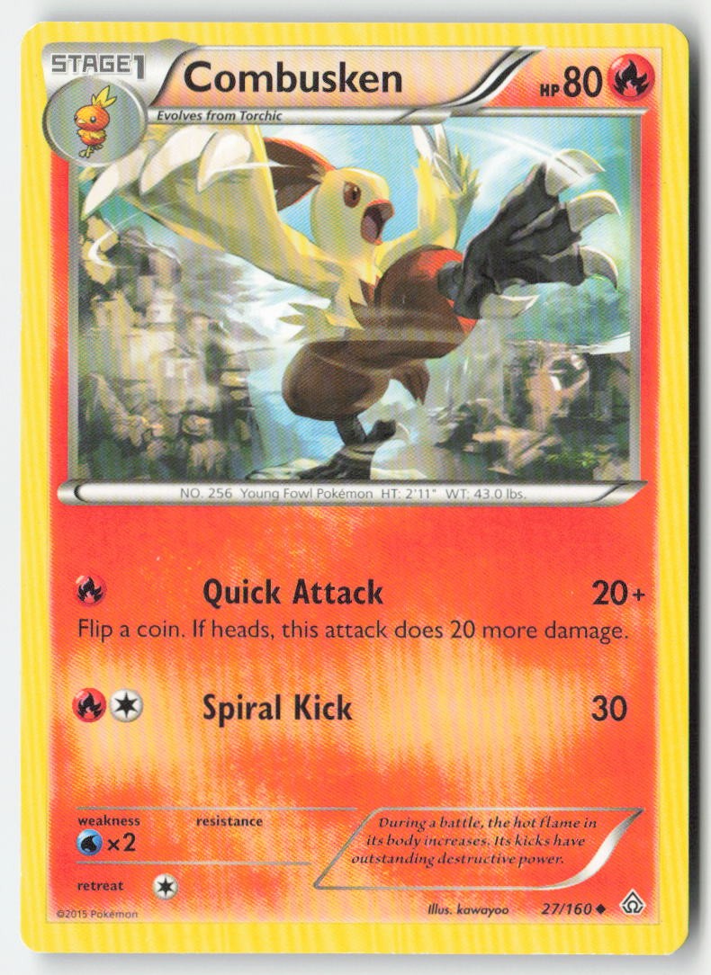 Combusken 27/160 Regular Primal Clash Moderately Played