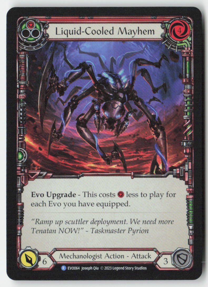 Liquid-Cooled Mayhem (Red) #EVO064 - Bright Lights - Flesh and Blood - Rare - Near Mint