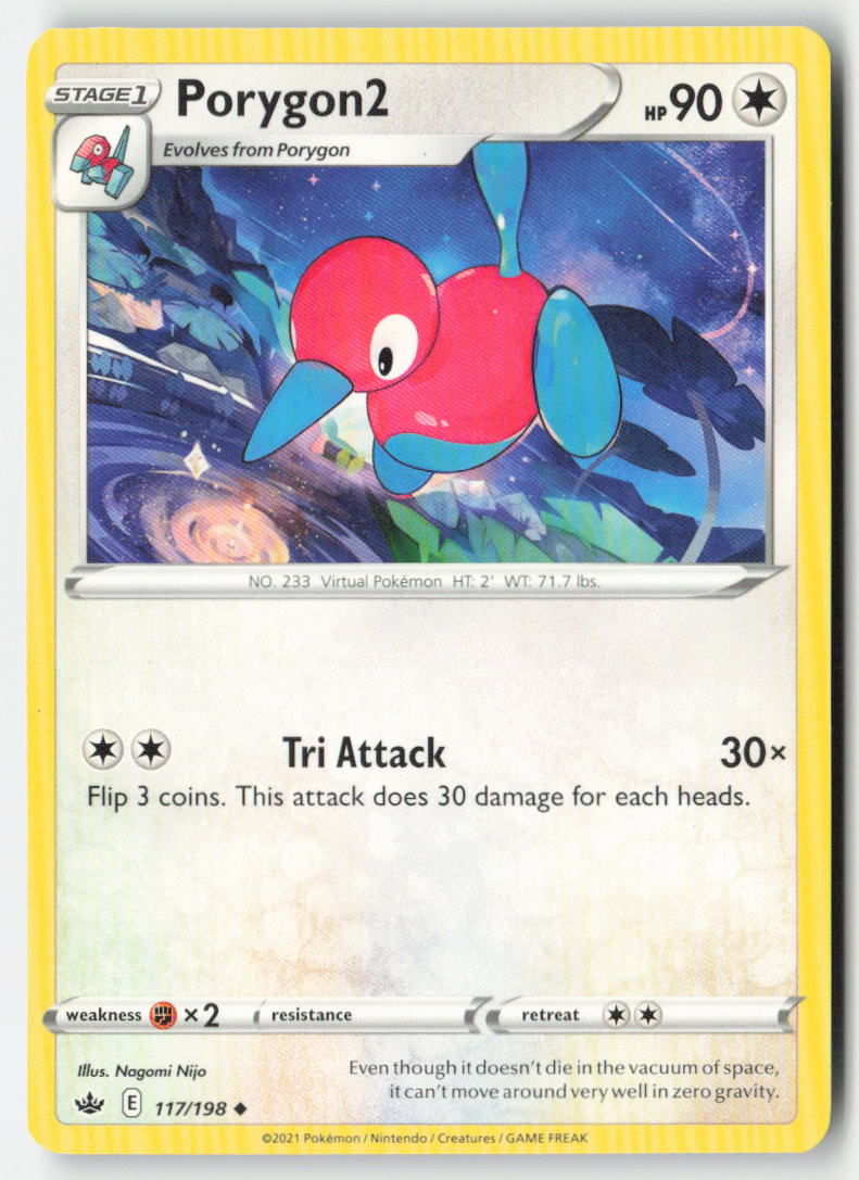 Porygon2 117/198 Regular Chilling Reign Moderately Played, Front
